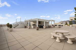 View of patio / terrace with a pergola