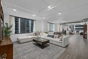 Living room/great room with LVP flooring