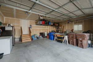 Garage with fridge