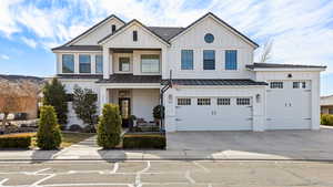 View of front facade with a garage