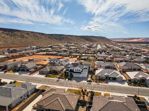 Bird's eye view featuring a mountain view