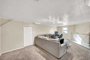 View of carpeted living room