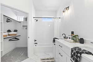 Primary ensuite with walk-in closet