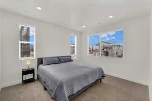 View of carpeted bedroom