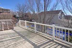 View of wooden deck