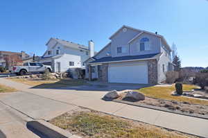 Front facade featuring a garage