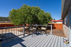 View of wooden terrace