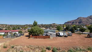 Exterior space with a mountain view