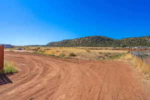 Mountain view featuring a rural view