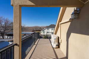 Balcony featuring ac unit