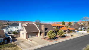 View of front of home featuring a garage