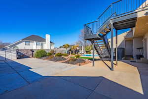 View of patio featuring a pool