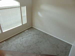 View of carpeted spare room