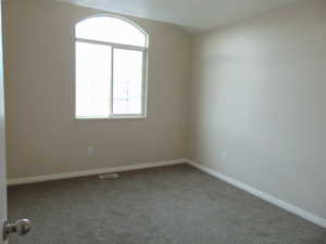 Empty room featuring carpet floors