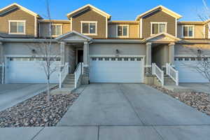 View of front facade with a garage