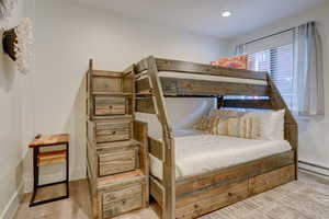 Bedroom featuring light hardwood / wood-style flooring