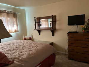 Bedroom featuring carpet flooring