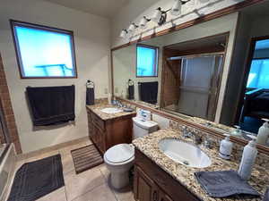 Master Bathroom with dual sinks