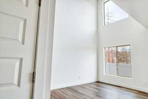 Interior space featuring light hardwood / wood-style flooring