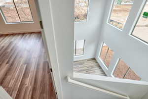 Interior space with wood-type flooring