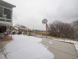 View of snowy yard