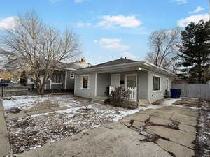 View of front facade with covered porch