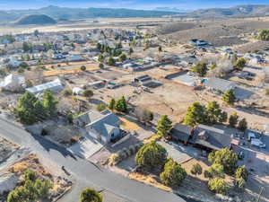 Drone / aerial view with a mountain view