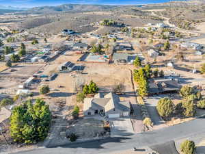 Drone / aerial view with a mountain view