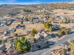 Bird's eye view featuring a mountain view