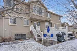 View of snow covered house