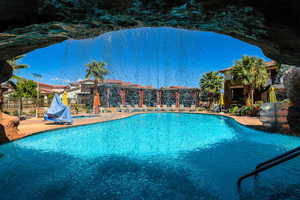 View of pool with a patio