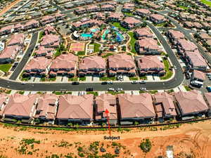 Birds eye view of property