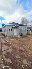 View of front of home with central air condition unit