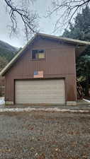 Garage with oversized bonus room above