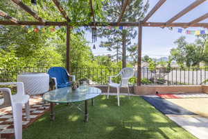 View of patio / terrace with a pergola