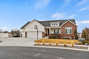 View of front facade with a garage