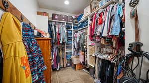 Master Closet with floor access to crawl space