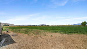 View of yard with a view of rural / pastoral area and a mountain view