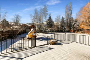 View of patio / terrace with a playground