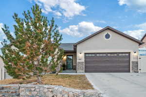 View of front of house featuring a garage