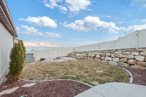 View of yard with a mountain view