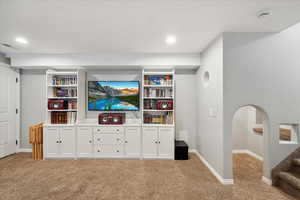 View of carpeted living room