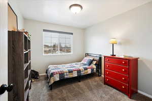 View of carpeted bedroom