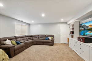 View of carpeted living room