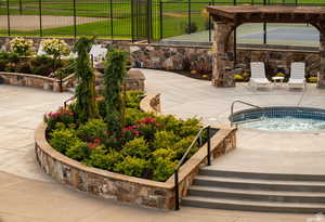 View of pool featuring a patio area