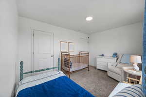 View of carpeted bedroom