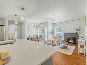 View of the living area from the entryway