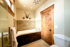 Bathroom with toilet and a tub