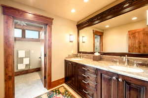 Bathroom featuring vanity