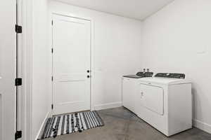 Laundry area with washer and dryer